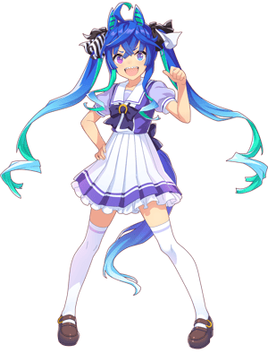 This is the Avatar Image for the Twin Turbo (Uma Musume) AI Voice and Text to Speech Generator